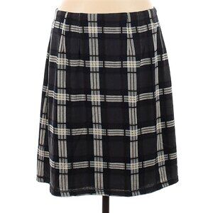 Women's Plus Size Black White Plaid Tartan Pencil Short Midi Mini Skirt, Sz XL
